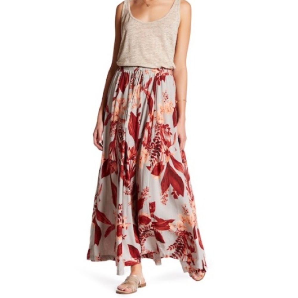 Melrose and market Floral boho maxi skirt